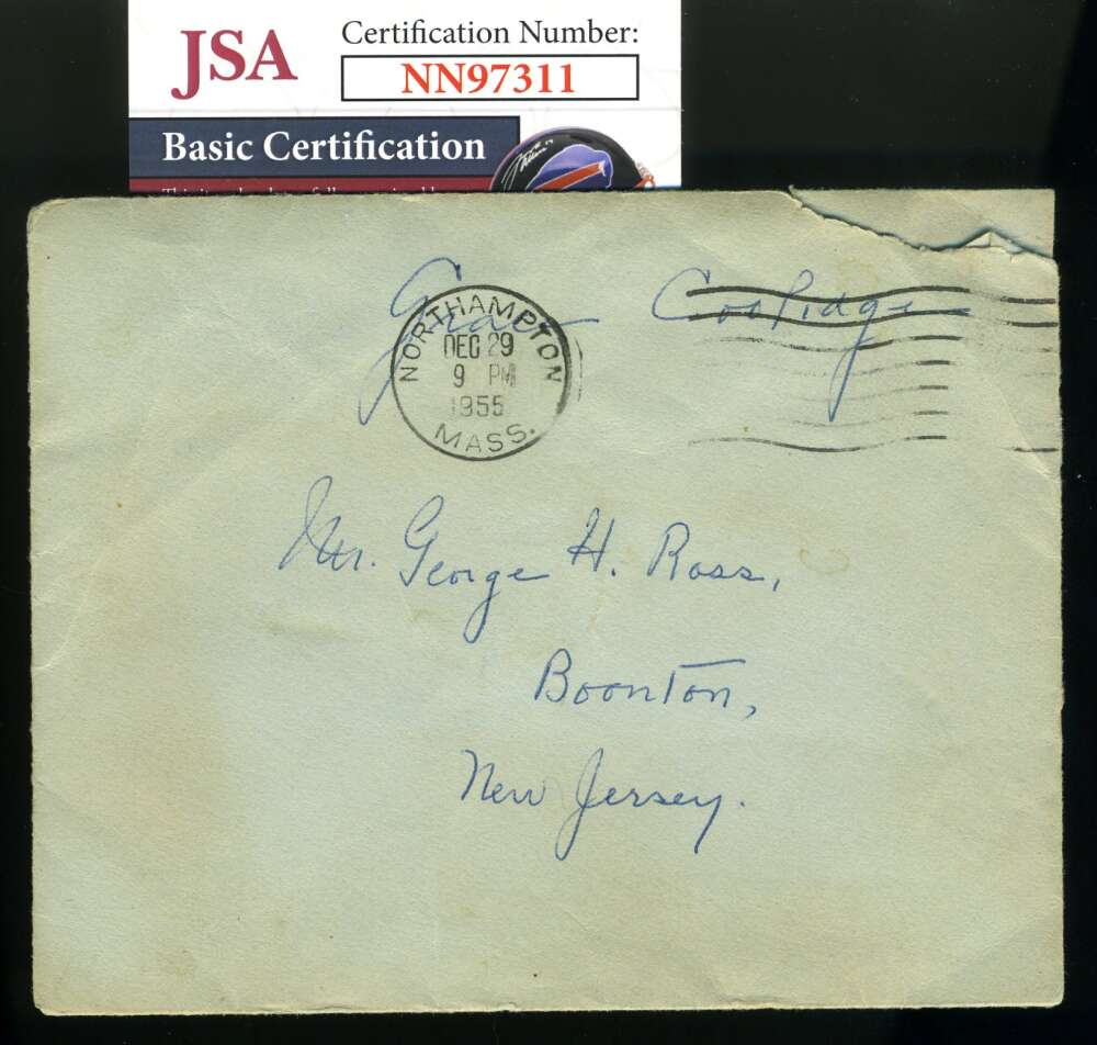 Grace Coolidge JSA Coa Hand Signed Free Frank Rnvelope Autograph