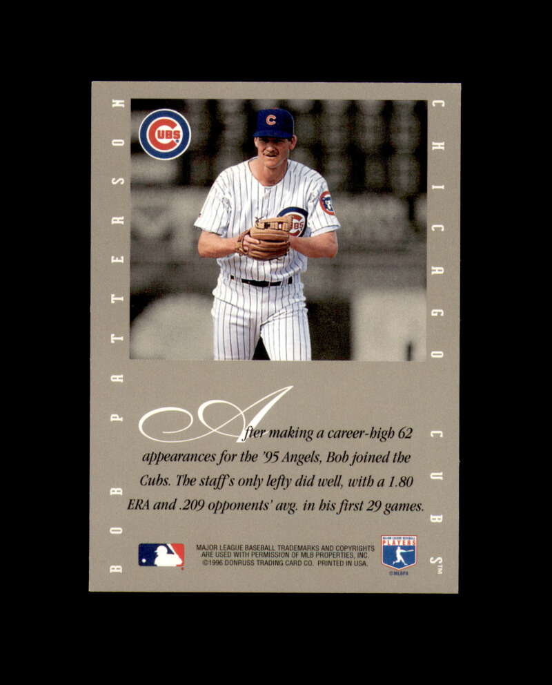 Bob Patterson 1996 Leaf Signature Extended  Autograph Cubs