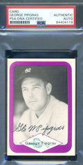 George Pipgras PSA DNA Coa Signed 1975 Great Plains Greats Autograph