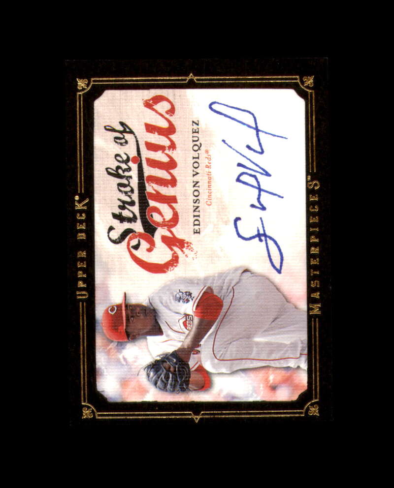 Edinson Volquez 2008 Masterpieces Stroke of Genius Signed Autograph Reds