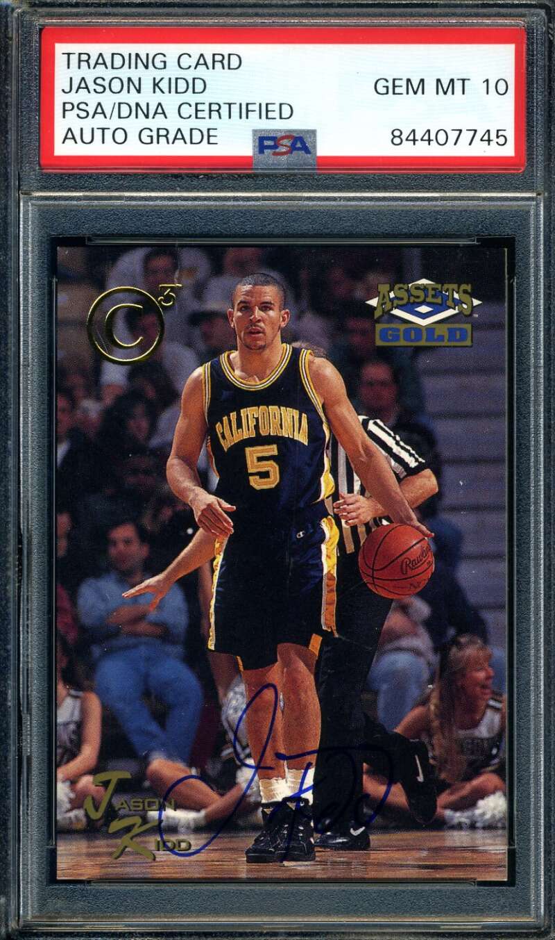 Jason Kidd PSA DNA Gem Mint 10 Coa Signed 1994 Classic Rookie Autograph