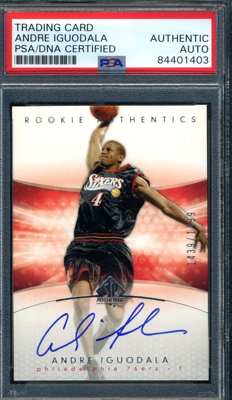 Andre Iguodala PSA DNA Coa Signed 2004 SP Rookie 1439/1499 Autograph
