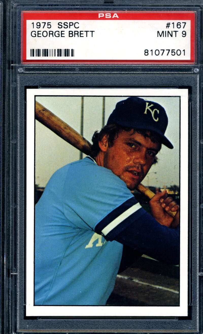 George Brett PSA Mint 9 1975 SSPC Rookie
