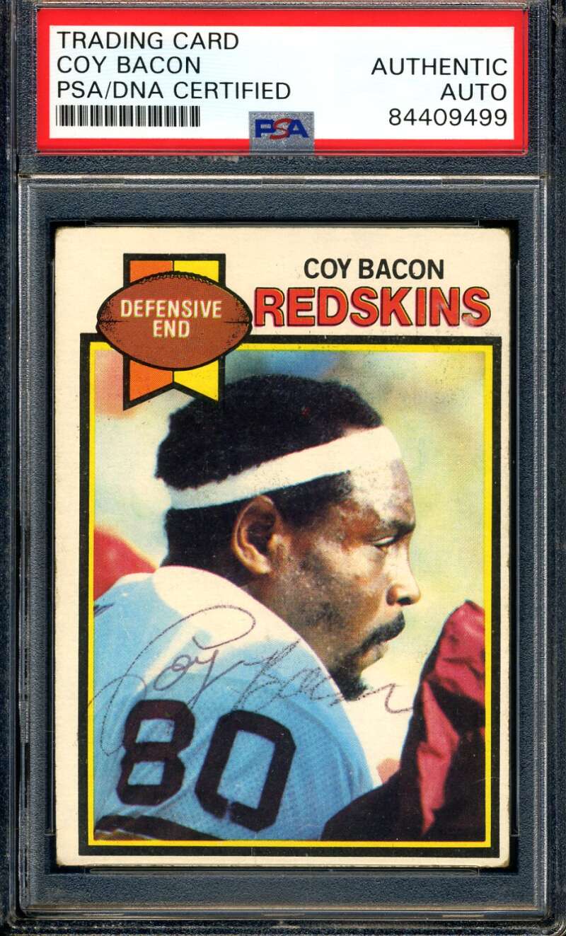 Coy Bacon PSA DNA Coa Signed 1979 Topps Autograph