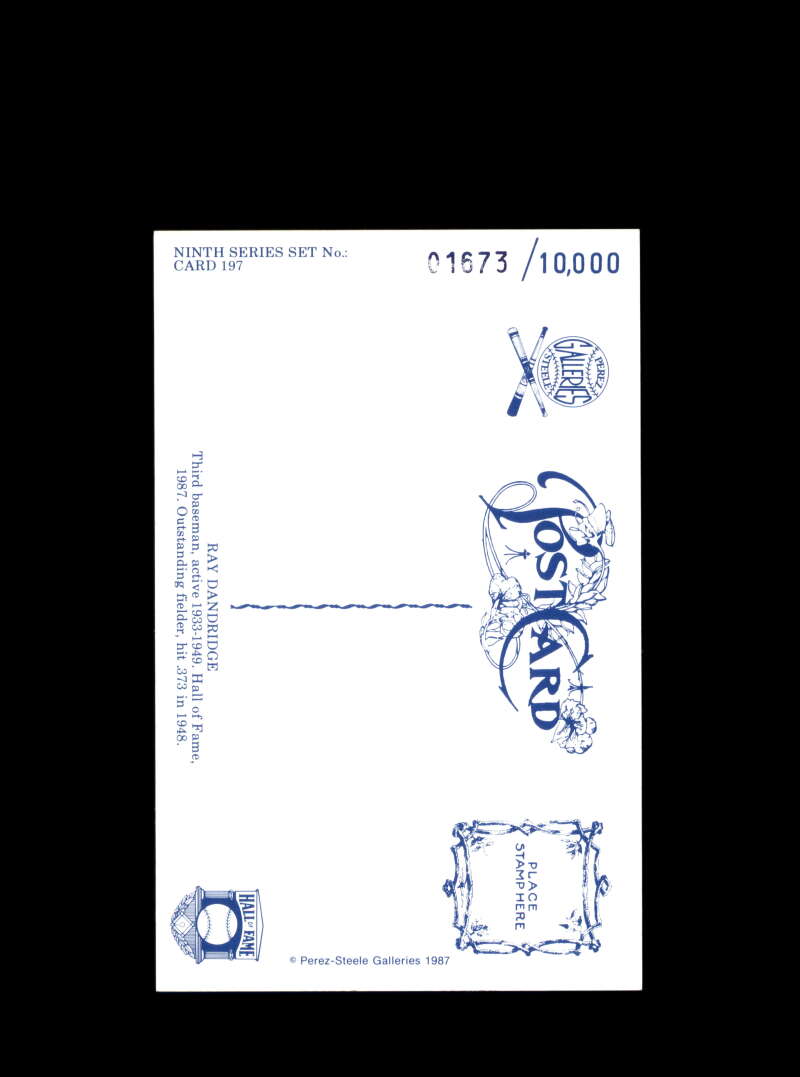 Ray Dandridge Hand Signed Perez Steele Hall Of Fame Postcard  Autograph