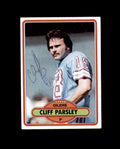 Cliff Parsley Hand Signed 1980 Topps Houston Oilers Autograph