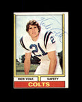 Rick Volk Hand Signed 1974 Topps Baltimore Colts Autograph