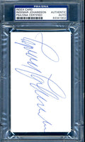 Ingemar Johansson PSA DNA Cert Signed 3x5 Index Card Autograph
