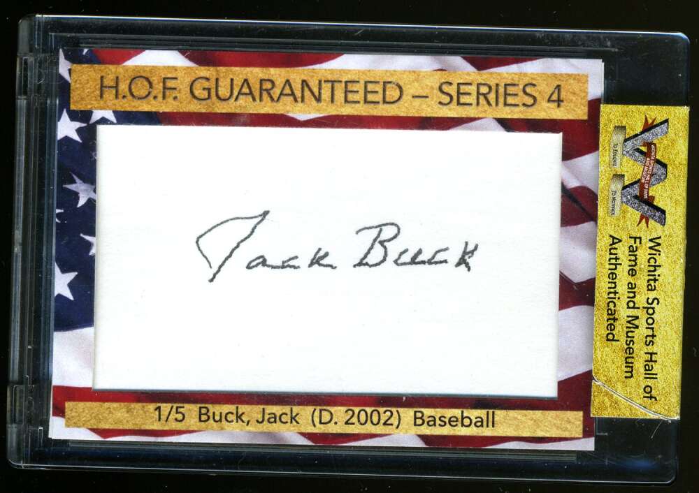 Jack Buck 2016 Wichita Sports HOF 5-Jan Autograph
