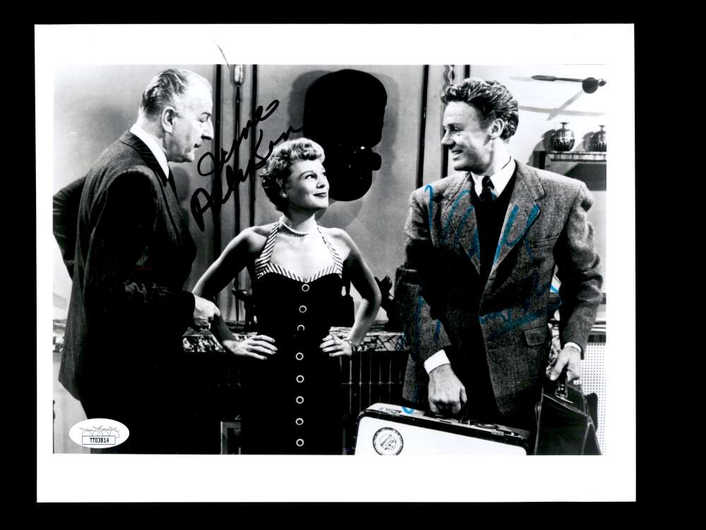 June Allyson Van Johnson JSA Coa Signed 8x10 Photo Autograph