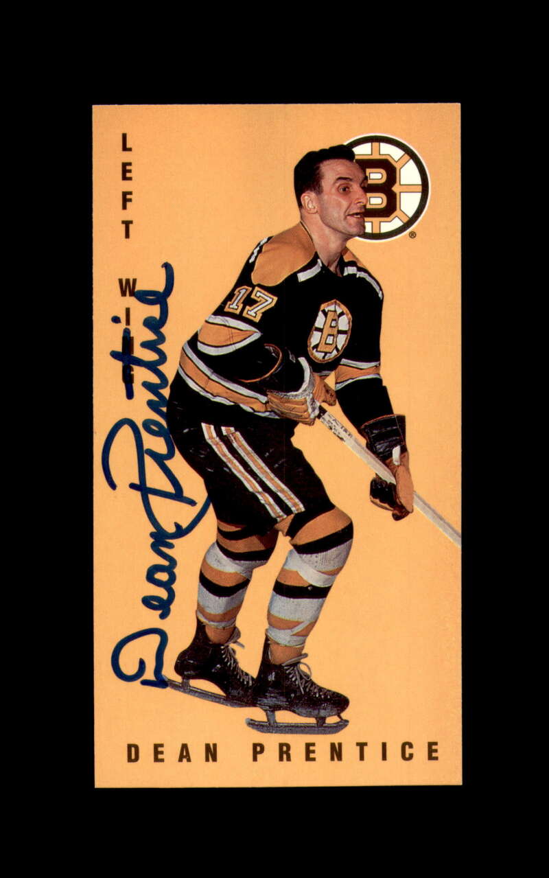 Dean Prentice Hand Signed 1994 Parkhurst Tall Boys Boston Bruins Autograph