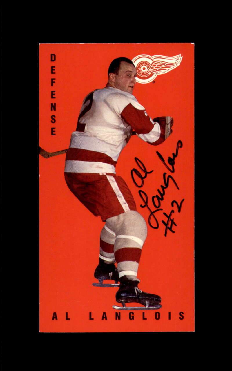 Al Langlois Hand Signed 1994 Parkhurst Tall Boys Detroit Red Wings Autograph