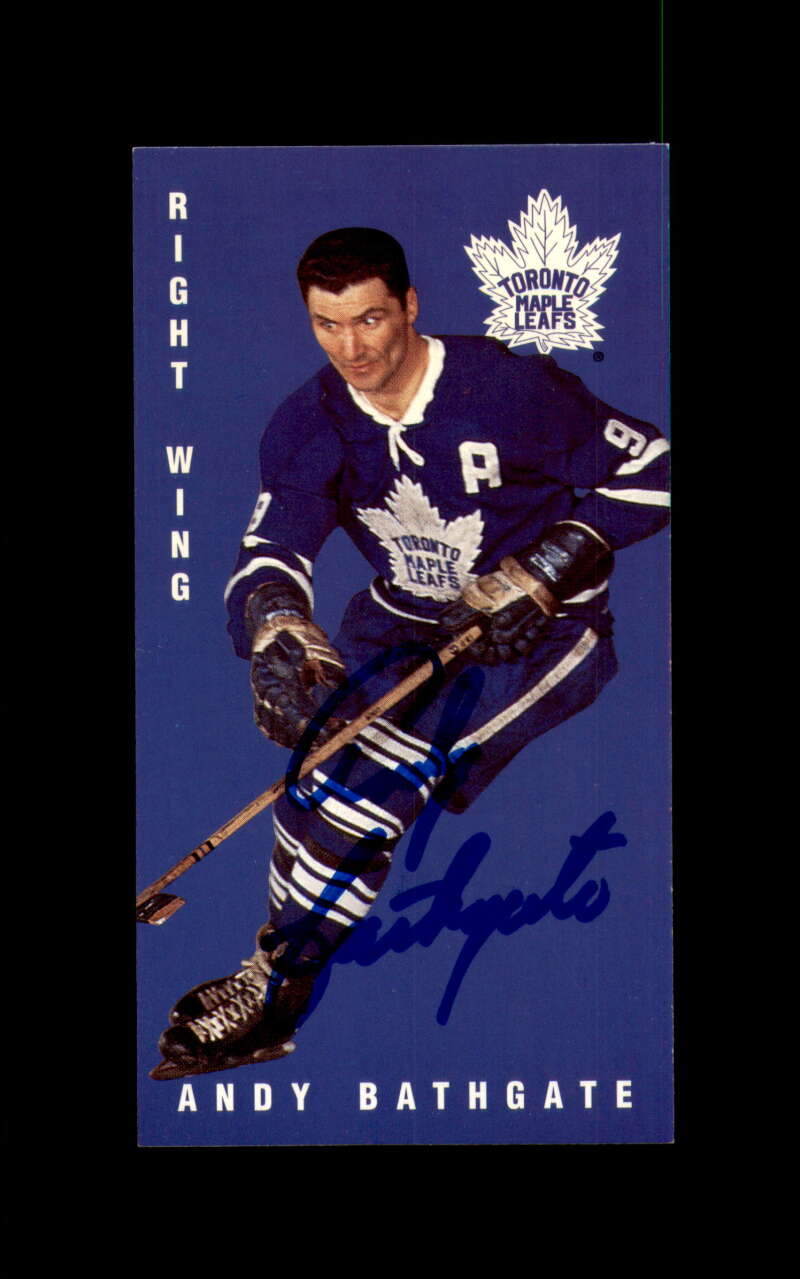 Andy Bathgate Hand Signed 1994 Parkhurst Tall Boys Toronto Maple Leafs Autograph