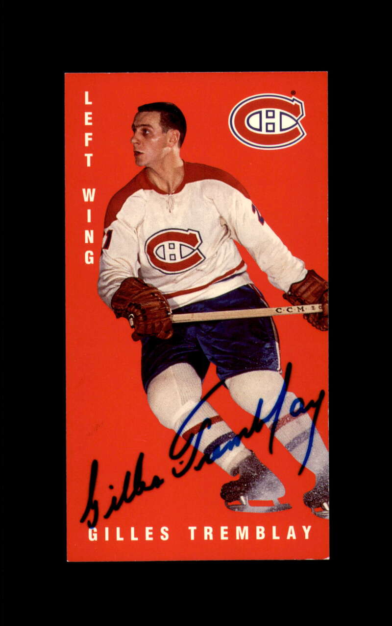 Gilles Tremblay Hand Signed 1994 Parkhurst Tall Boys Montreal Canadians Autograph