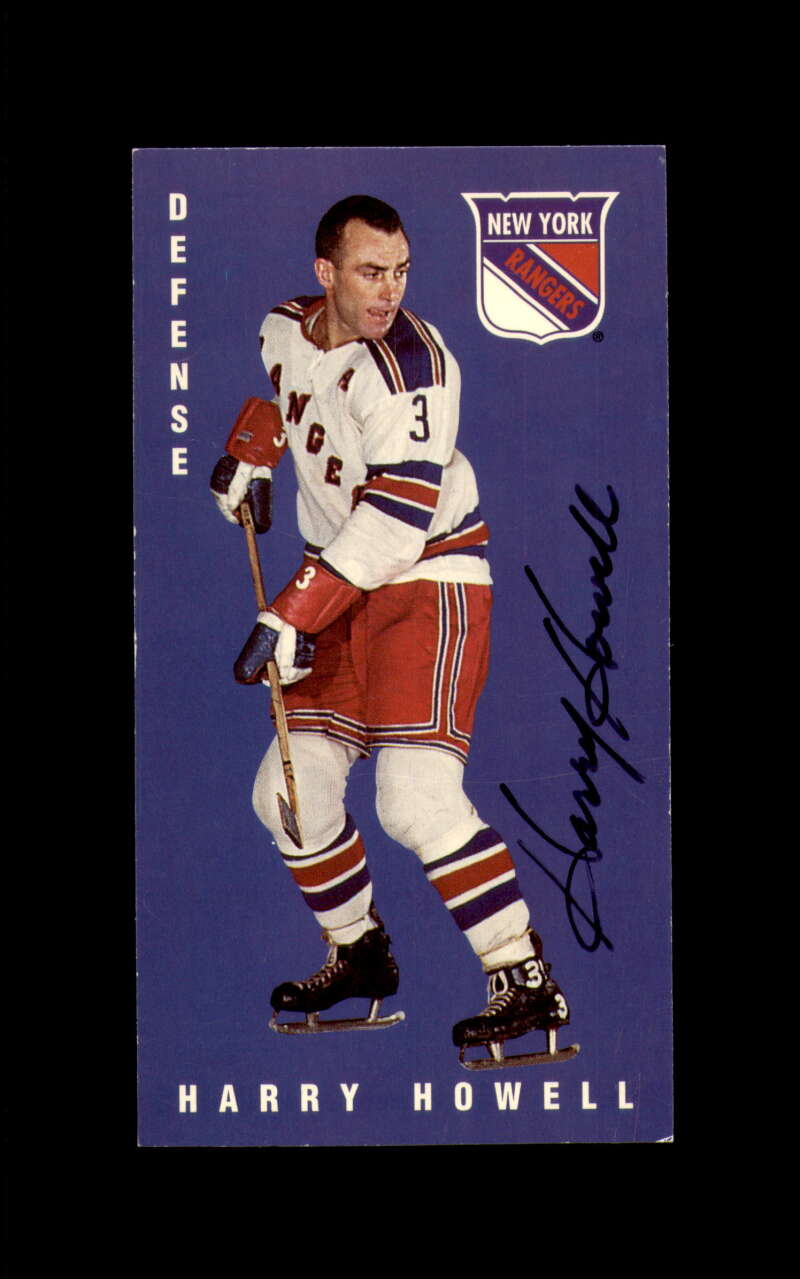 Harry Howell Hand Signed 1994 Parkhurst Tall Boys New York Rangers Autograph
