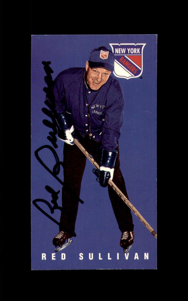 Red Sullivan Signed 1994 Parkhurst Tall Boys New York Rangers Autograph
