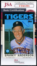 Sparky Anderson JSA Coa Autographed 1986 Topps Signed