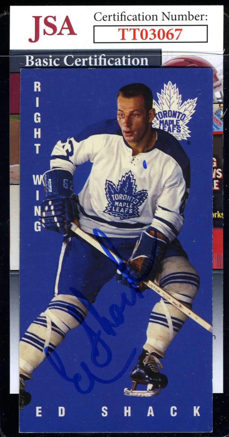 Ed Shack JSA Coa Autograph 1994 Parkhurst Signed