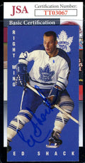 Ed Shack JSA Coa Autograph 1994 Parkhurst Signed