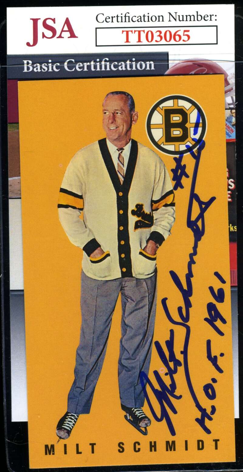 Milt Schmidt JSA Coa Autograph 1994 Parkhurst Signed