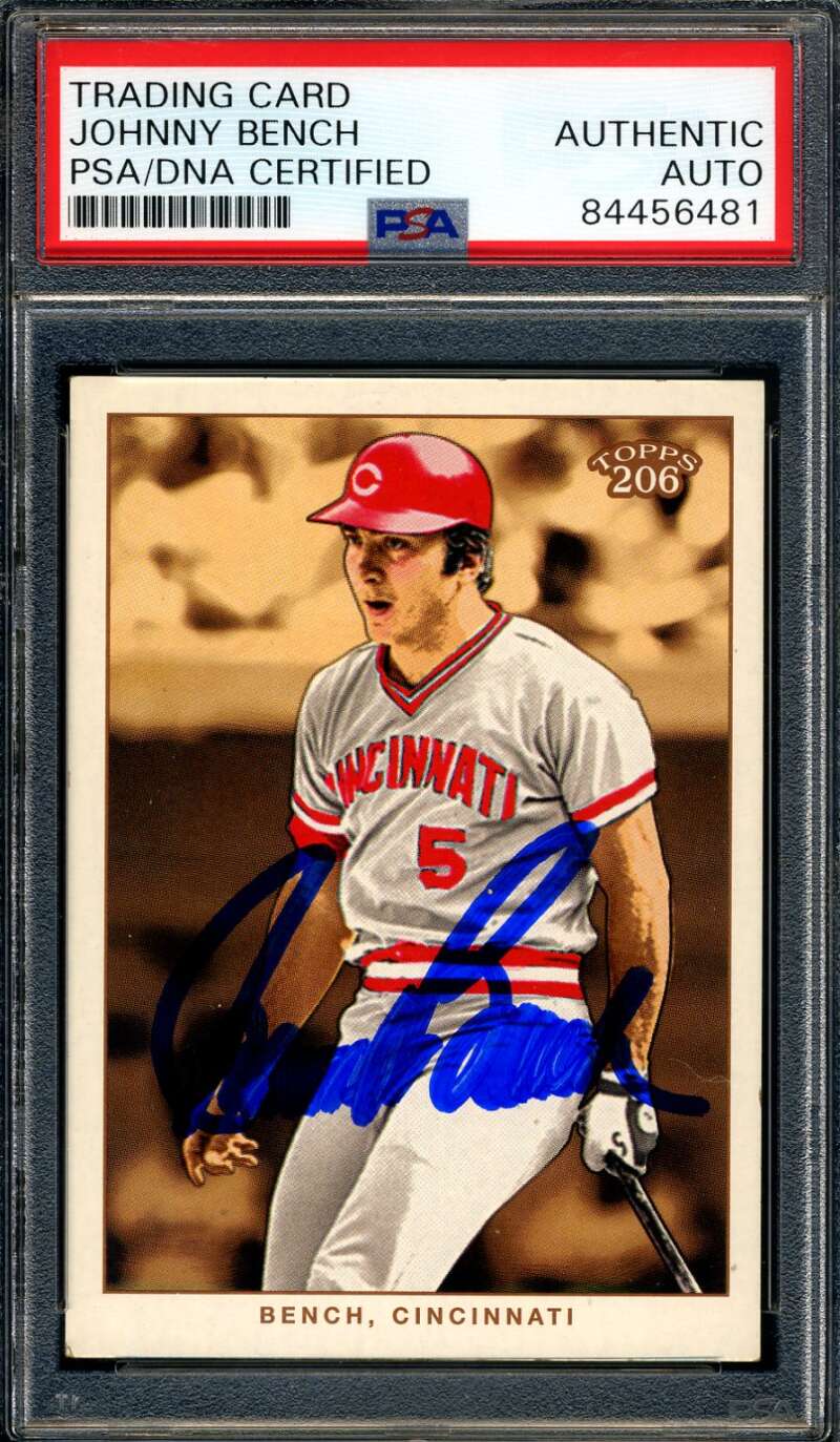 Johnny Bench PSA DNA Signed 2002 Topps 206 Autograph