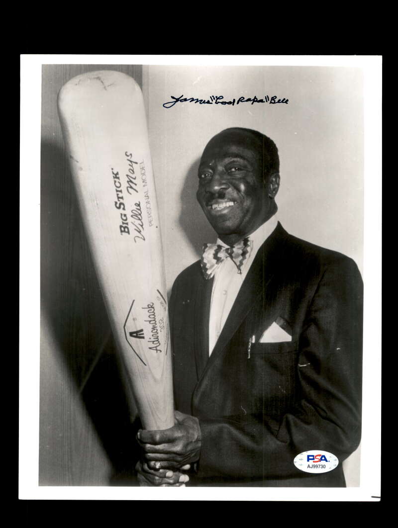 Cool Papa Bell PSA DNA Signed 8x10 Photo Royals Autograph