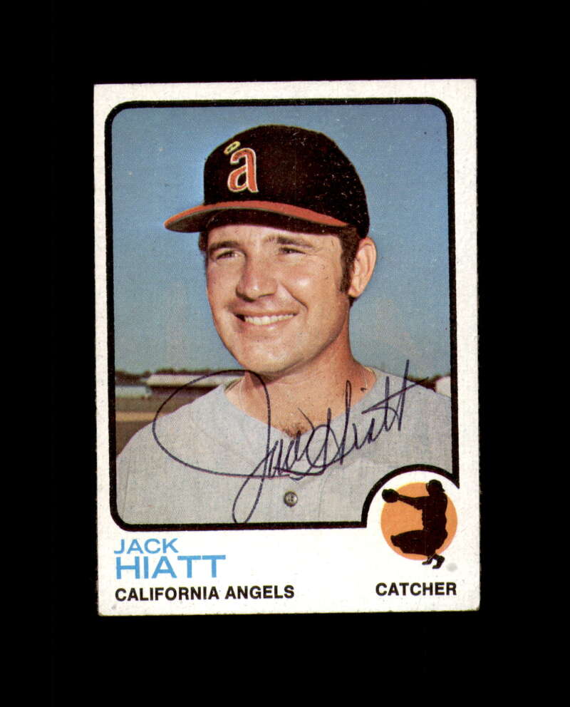 Jack Hiatt Hand Signed 1973 Topps California Angels Autograph