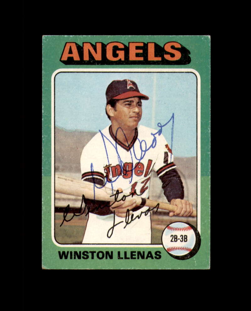 Winston Llenas Hand Signed 1975 Topps California Angels Autograph