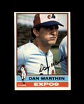 Dan Warthen Signed 1976 Topps Montreal Expos Autographed