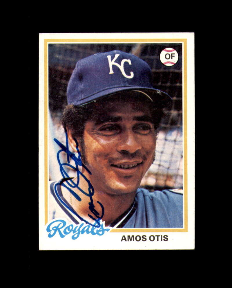 Amos Otis Hand Signed 1978 Topps Kansas City Royals Autograph