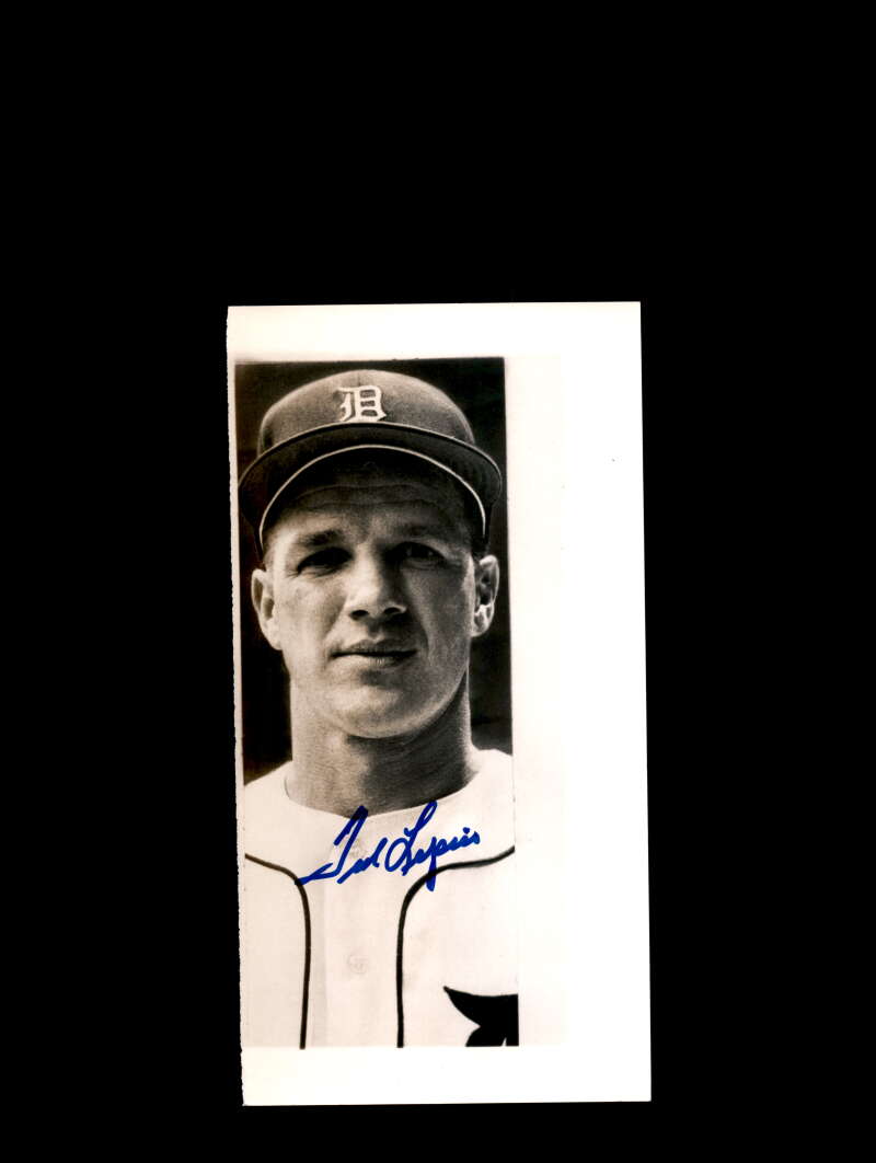 Ted Lepcio Signed 1959 8x4 Detroit Tigers Original Wire Photo Autograph