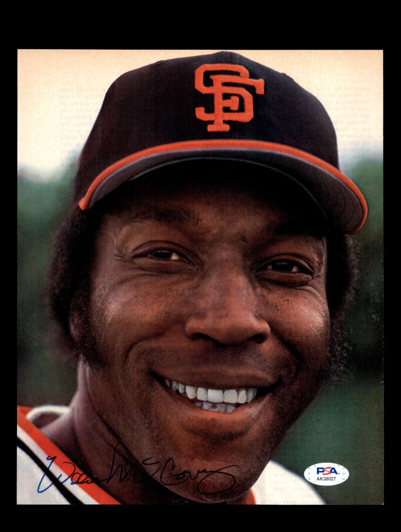 Willie McCovey PSA DNA Signed Vintage 8x10 Photo Giants Autograph