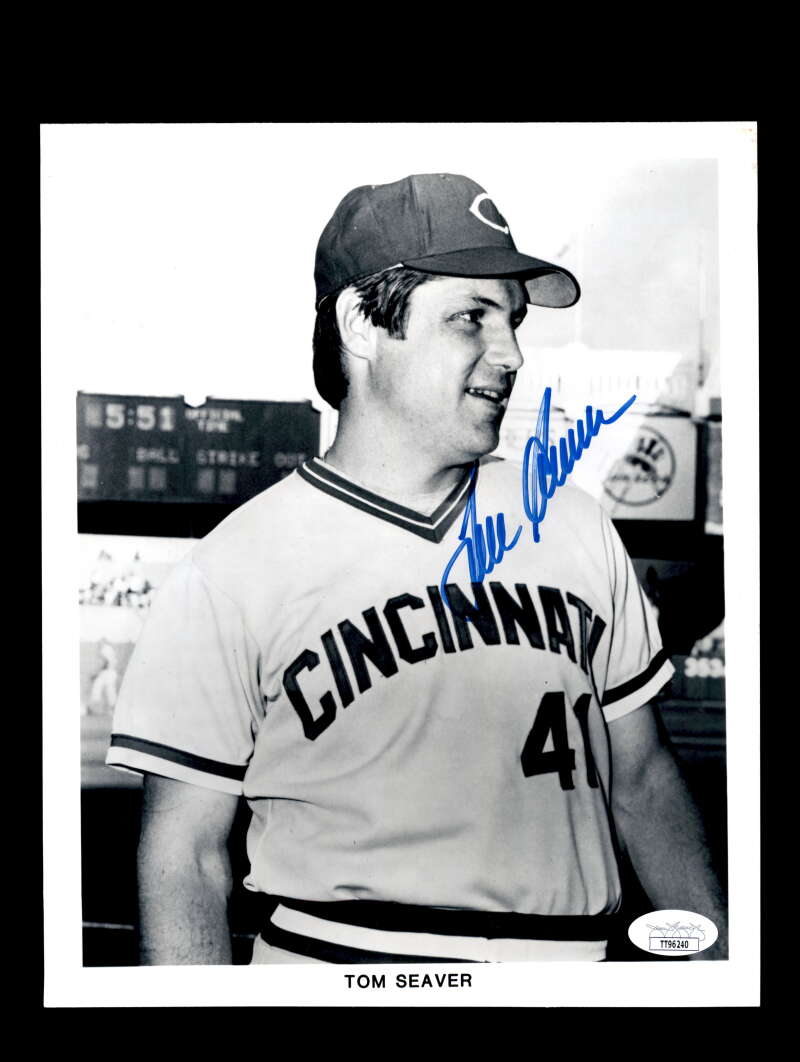 Tom Seaver JSA Signed 8x10 Photo Reds Autograph