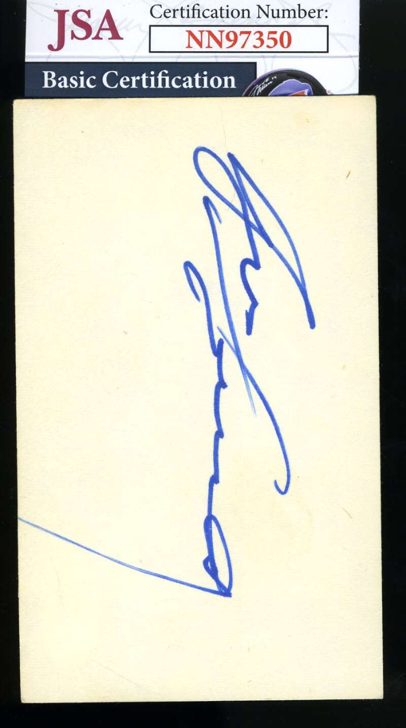 Bruno Samartino JSA Signed Coa 3x5 Index Card Autograph