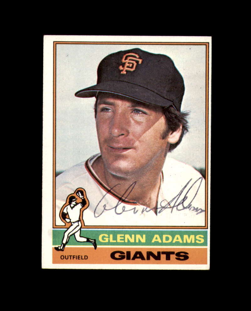 Glenn Adams Hand Signed 1976 Topps San Francisco Giants Autograph