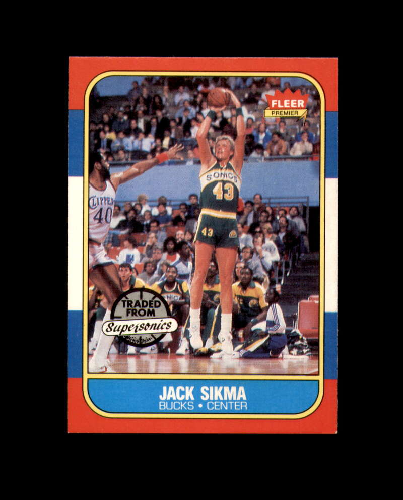 1986-87 Fleer #102 Jack Sikma MINT Milwaukee Bucks Box Break 3