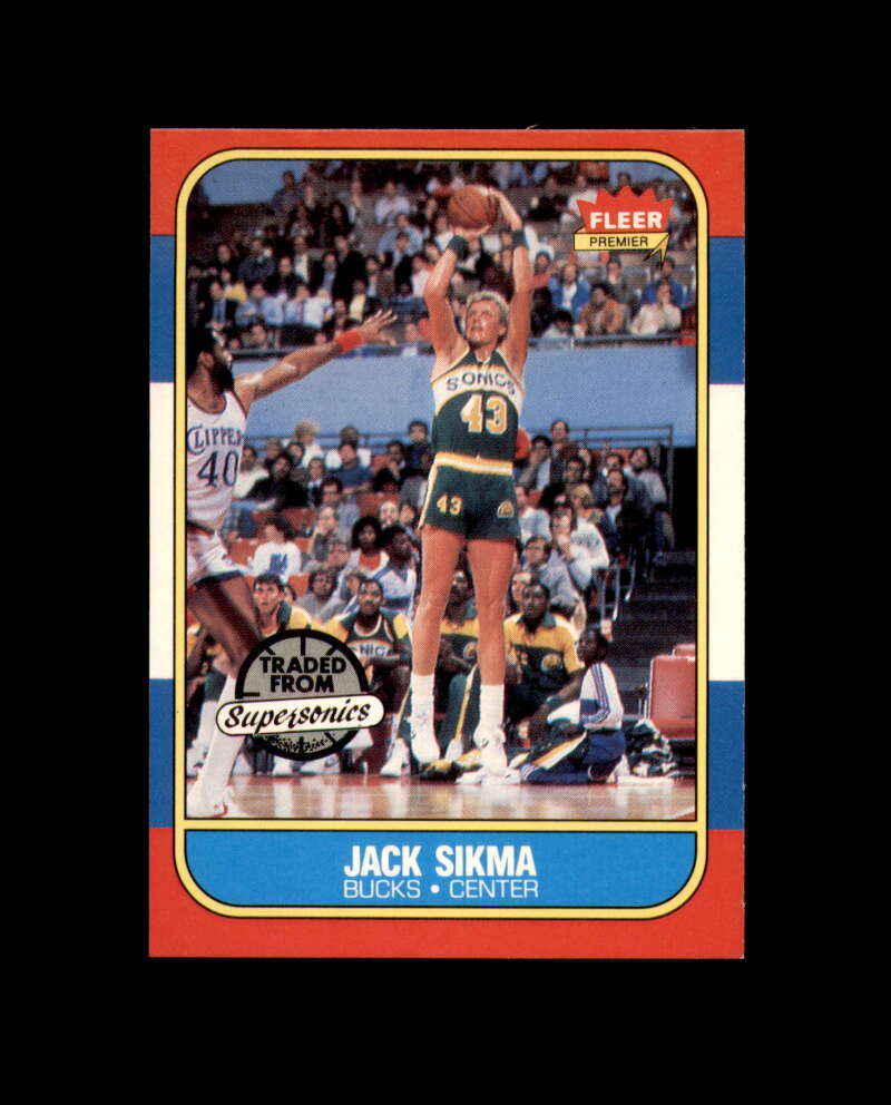 1986-87 Fleer #102 Jack Sikma MINT Milwaukee Bucks Box Break 4
