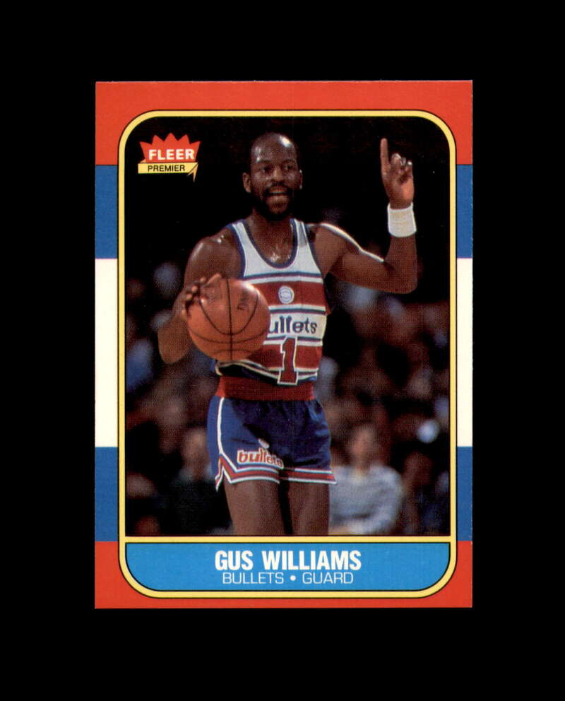 1986-87 Fleer #124 Gus Williams MINT Washington Bullets Box Break 5