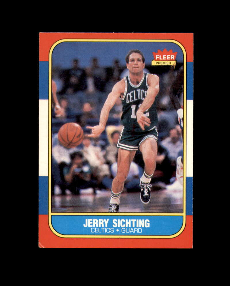 1986-87 Fleer #101 Jerry Sichting NM-MT+ Boston Celtics Box Break 2