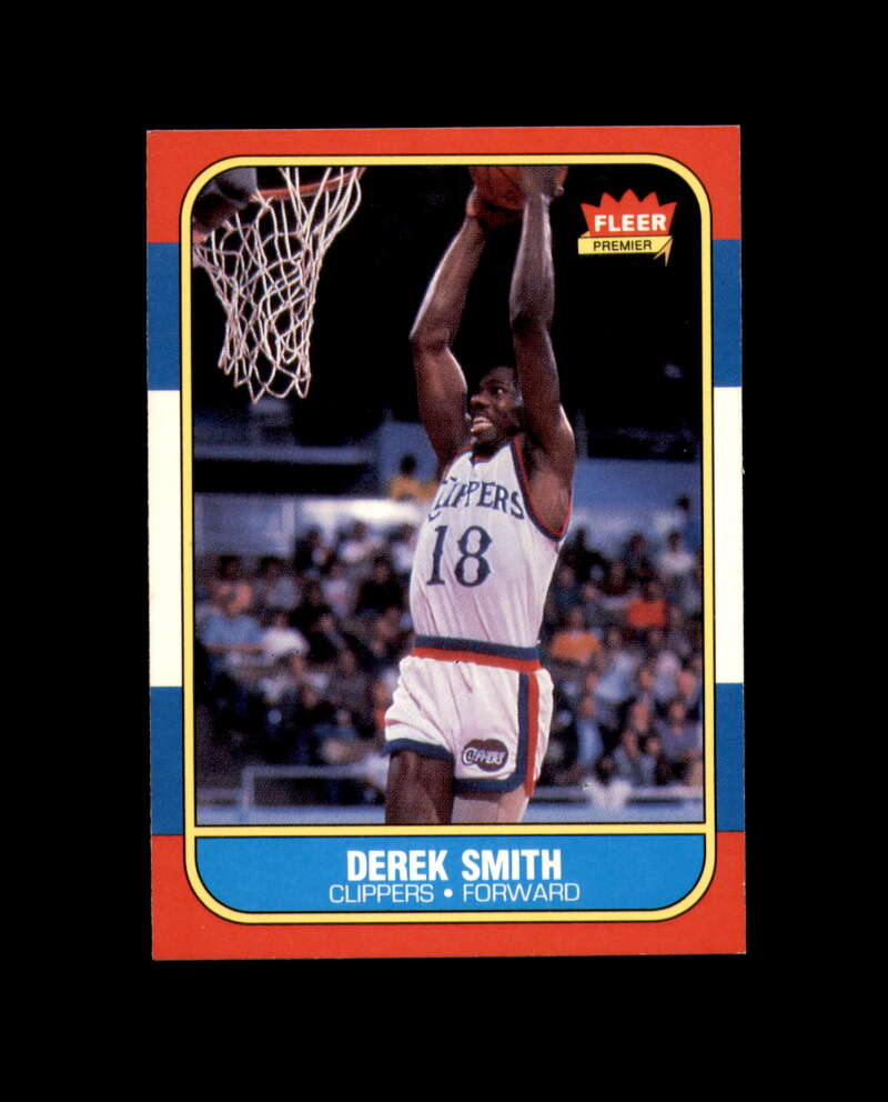 1986-87 Fleer #103 Derek Smith MINT Los Angeles Clippers Box Break