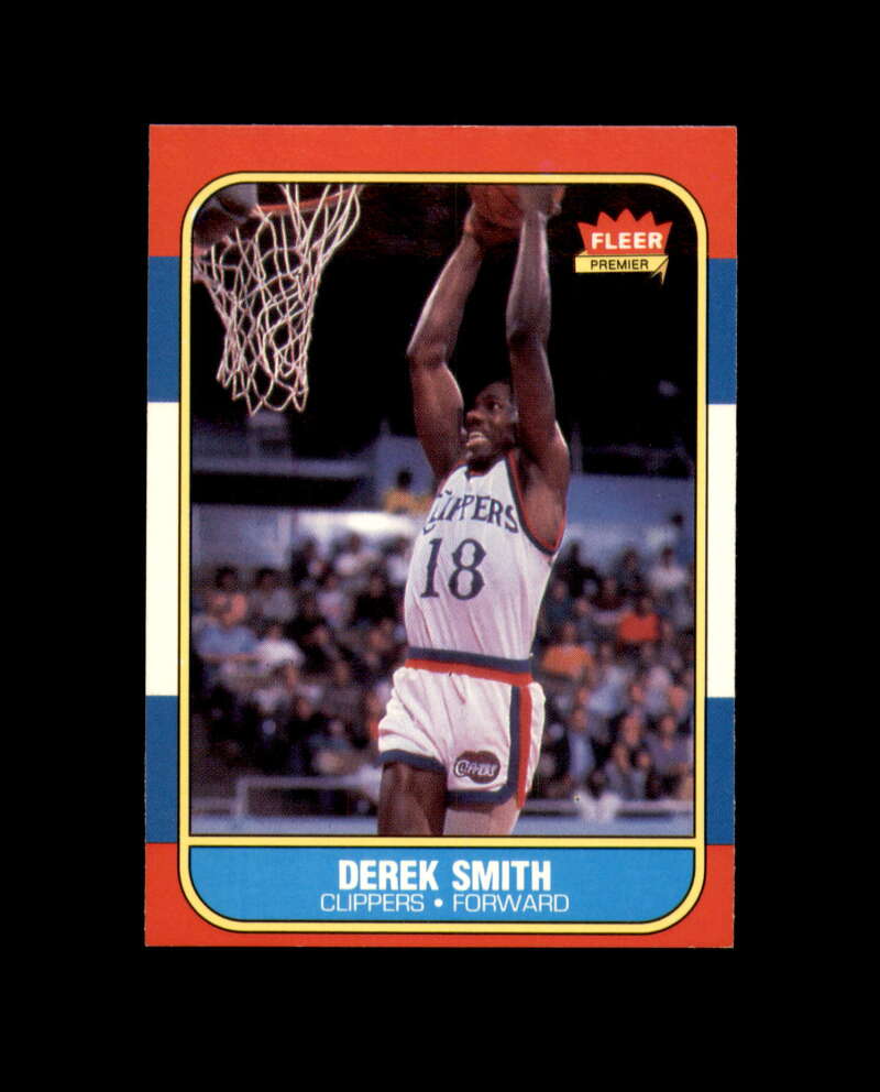 1986-87 Fleer #103 Derek Smith MINT Los Angeles Clippers Box Break 1