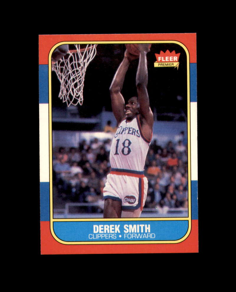 1986-87 Fleer #103 Derek Smith MINT Los Angeles Clippers Box Break 3