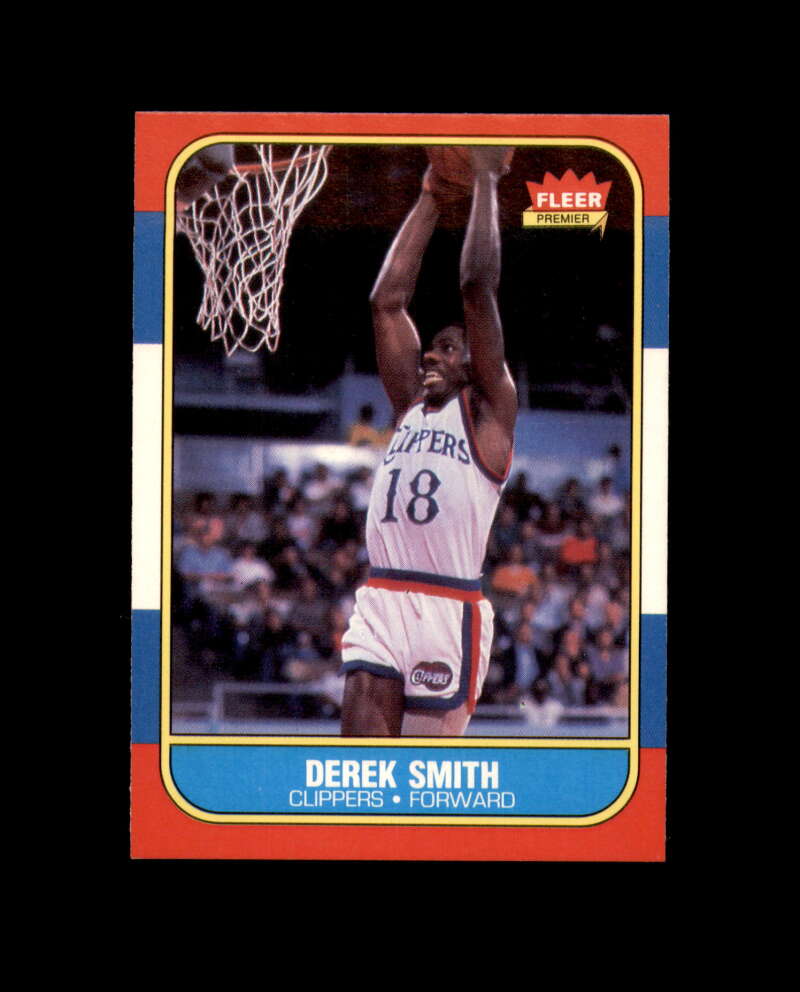 1986-87 Fleer #103 Derek Smith MINT Los Angeles Clippers Box Break 7