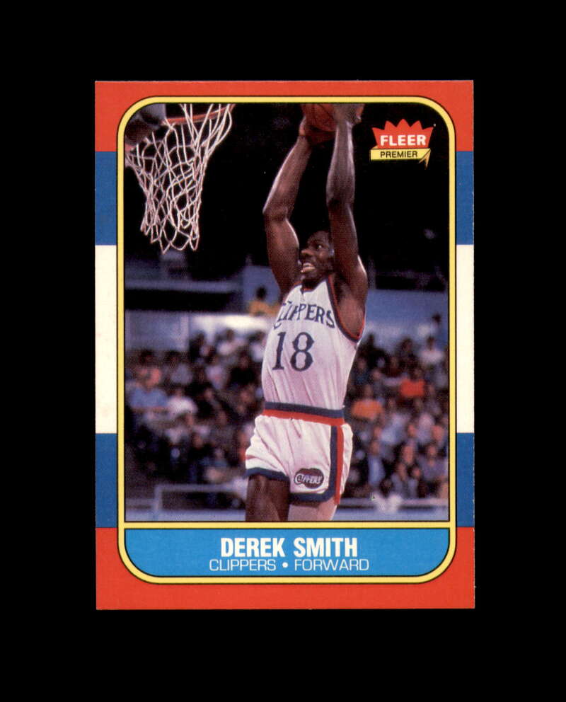 1986-87 Fleer #103 Derek Smith MINT Los Angeles Clippers Box Break 8