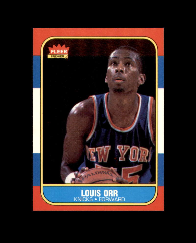 1986-87 Fleer #83 Louis Orr MINT New York Knicks Box Break 8