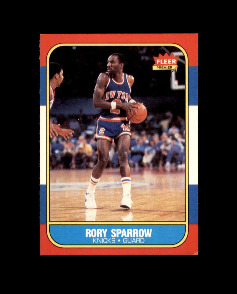 1986-87 Fleer #105 Rory Sparrow MINT New York Knicks Box Break