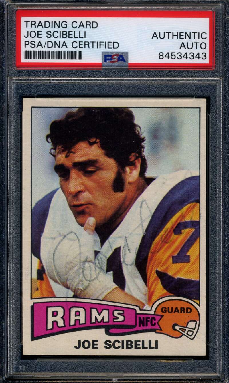 Joe Scibelli PSA DNA Vintage Signed 1975 Topps Autograph