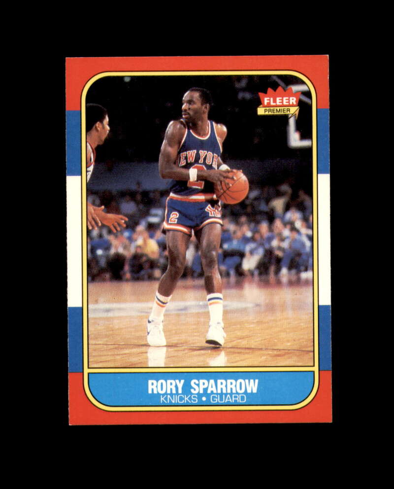 1986-87 Fleer #105 Rory Sparrow MINT New York Knicks box break