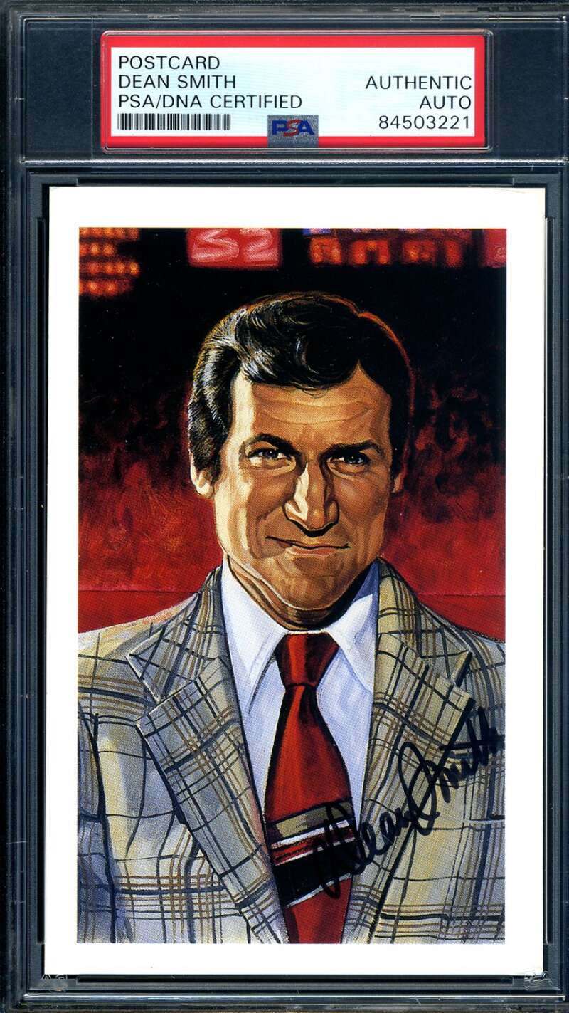 Dean Smith PSA DNA Coa Signed 1992 Center Court Autograph