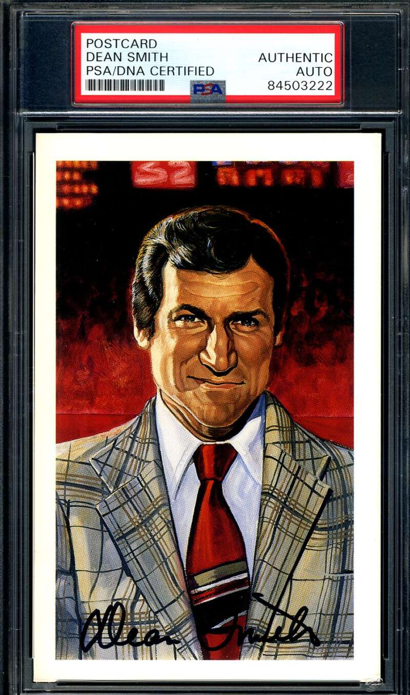 Dean Smith PSA DNA Cert Signed 1992 Center Court Autograph